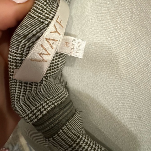 WAYF Gray Green Faux Wrap Pencil Skirt Size M - Picture 5 of 12